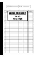 Check And Debit Card Register