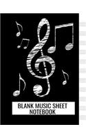 Blank Music Sheet Notebook