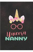 Unicorn Nanny: Family Grandma Women Mom Memory Journal Blank Lined Note Book Mother's Day Holiday Gift