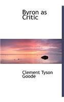 Byron as Critic