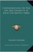 Considerations on the Life and Death of St. John the Baptist (1806)