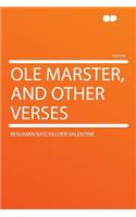 OLE Marster, and Other Verses