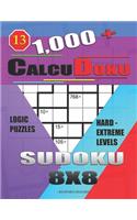 1,000 + Calcudoku sudoku 8x8: Logic puzzles hard - extreme levels