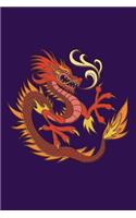 Notizbuch - Chinese Dragon: 120 Seiten - liniert - 6 x 9 Zoll (15,24 x 22,86 cm)