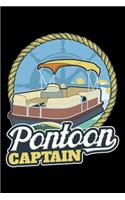 Pontoon Captain: Pontoon Boating Themed Lined Notebook Journal Diary 6x9