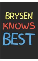 Brysen Knows Best: Lined Journal, 120 Pages, 6 x 9, Brysen Personalized Name Notebook Gift Idea, Black Matte Finish (Brysen Knows Best Journal)