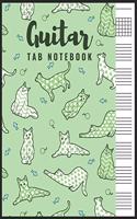 Guitar Tab Notebook: Blank 6 Strings Chord Diagrams & Tablature Music Sheets with Cat Themed Cover