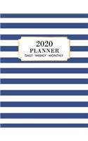 2020 Weekly Planner: 2020 Monthly Planner for January 2020 - December 2020 + Monthly Calendar w/ Notes, To Do List Section, Includes Important Dates, Birthday, Goals + N