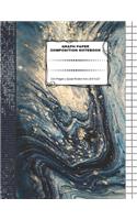 Graph Paper Composition Notebook: 110 Pages - Quad Ruled 4x4 - 8.5" x 11" Marble Large Notebook with Grid Paper - Math Notebook For Students