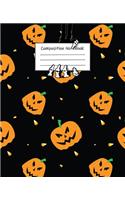 Abstract Halloween Pattern Volume 16 Wide Ruled Journal: 110 Blank Lined Wide Ruled (7.5 x 9.25) Pages to Jot Down Your Thoughts