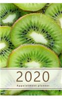 2020 Appointment Planner: Hourly agenda. Monthly and Weekly planner. Week on 2 pages. Square layout. Schedule, arrange, plan events. Monday start week. 9.0" x 6.0". Portable.