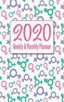 2020 Weekly and Monthly Planner: Equality LGBTQ Themed Full Calendar Spreads and Daily Details with Holidays