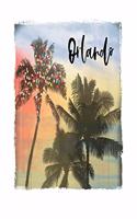 Orlando: Florida Christmas Notebook With Lined Wide Ruled Paper For Taking Notes. Stylish Tropical Travel Journal Diary 8.5 x 11 Inch Soft Cover. For Home, W