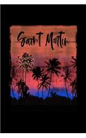 Saint Martin: Caribbean Christmas Notebook With Lined College Ruled Paper For Taking Notes. Stylish Tropical Travel Journal Diary 6 x 9 Inch Soft Cover. For Home,