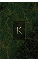 Monogram K Notebook: Blank Journal Diary Memoir Log Logue(11 Luxury Two 150 Lined)
