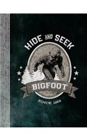 Bigfoot Hide And Seek Since 1968: Bigfoot Hide And Seek World Champion Legend Sasquatch Hunter Outdoor Gifts Composition Notebook Journal, Student College Ruled Lined, 100 Pages 7.44
