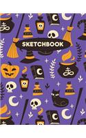 Halloween Sketchbook: Halloween Witchcraft & Magic: 120 Pages of 8.5