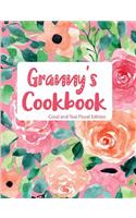 Granny's Cookbook Coral and Teal Floral Edition