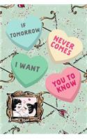 If Tomorrow Never Comes I Want You to Know: Gift for Valentine's Day: This Is a Blank, Lined Journal That Makes a Perfect Valentine's Day Gift for Men or Women. It's 6x9 with 120 Pages, a Conv