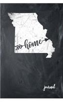 Home Journal: State of Missouri Gypsy Arrow Home Blank Diary 120 Paged College Lined 6x9 RV Travel Journal