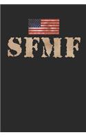 Sfmf: Vintage Military Us Flag American Patriot Notebook (6x9)