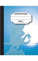 Composition notebook unruled 8.5 x 11 inch 200 page, Blue dragon shadow