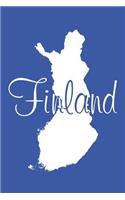 Finland - Indigo Blue Lined Notebook with Margins