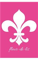 fleur-de-lis - Fuchsia Blank Notebook with Fleur de Lis Corners