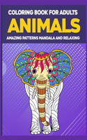 Animals Coloring Book for Adults Amazing Patterns Mandala