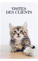 Visites des clients: Carnet à compléter pour l'enregistrement des conversations avec les (nouveaux) clients - Design: Chat mignon