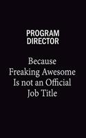 Program Director Because Freaking Awesome Is Not An Official Job Title