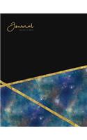 Journal Galaxy + Gold: Watercolor Astronomy Notebook - Lined 80-Page - Perfect Bound Cover