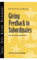 Giving Feedback to Subordinates