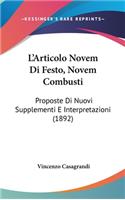 L'Articolo Novem Di Festo, Novem Combusti