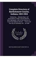 Complete Directory of Bartholomew County, Indiana, 1903-1904