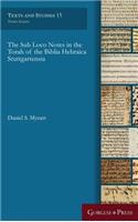 The Sub Loco Notes in the Torah of the Biblia Hebraica Stuttgartensia