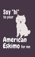 Say "hi" to your American Eskimo for me: For American Eskimo Dog Fans