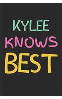 Kylee Knows Best: Lined Journal, 120 Pages, 6 x 9, Kylee Personalized Name Notebook Gift Idea, Black Matte Finish (Kylee Knows Best Journal)