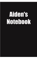 Aiden's Notebook: 6x9 Lined Notebook, Gift For a Friend or a Colleague (Gift For Someone You Love)