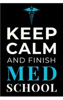 Keep Calm and Finish Med School: Funny Medical Student Notebook Journal Gift