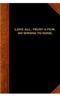 2020 Weekly Planner Shakespeare Quote Love Trust 134 Pages
