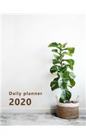 Daily Planner 2020: Large, 1 day per page. Daily Schedule, Goals, To-Dos, Assignments and Tasks. Includes Gratitude section, Meal planner, Mood and Water intake tracker