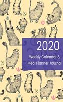 2020 Weekly Calendar & Meal Planner Journal