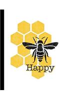 Honeycomb Bee Happy Composition Notebook