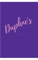 Daphne's Notebook: Daphne 6x9 personalized journal notebook. Attractive girly sassy modern stylish purple pink cover. Arty stylish pretty journal for girls.