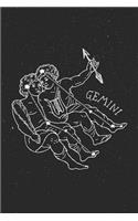 Gemini Zodiac Lined Notebook Journal: (120 pages, 6 x 9, Blank)