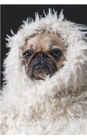 Pug Dot Grid Journal: Blank Dotted Grid Pug Dog Journal: Pug Wrapped in Fur