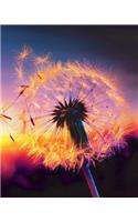 Dandelion Clock Blank Book Lined Journal (8x10)