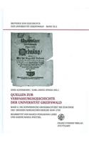 Quellen Zur Verfassungsgeschichte Der Universitat Greifswald. Bd. 2