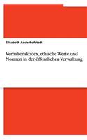 Verhaltenskodex, ethische Werte und Normen in der öffentlichen Verwaltung